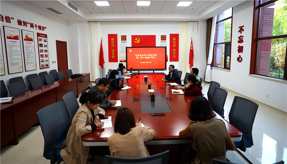 市老年大学党支部集中学习习近平总书记近期重要讲话精神